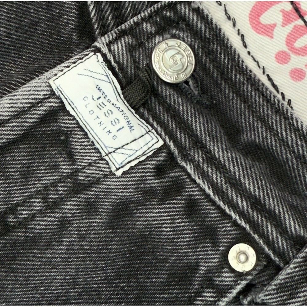 Vintage Jessi & Co. Black Charcoal Jeans | 34 Made in Italy 90s Y2K Button Fly - Picture 7 of 12